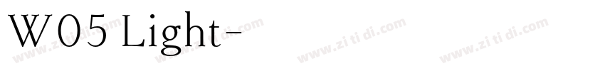 W05 Light字体转换